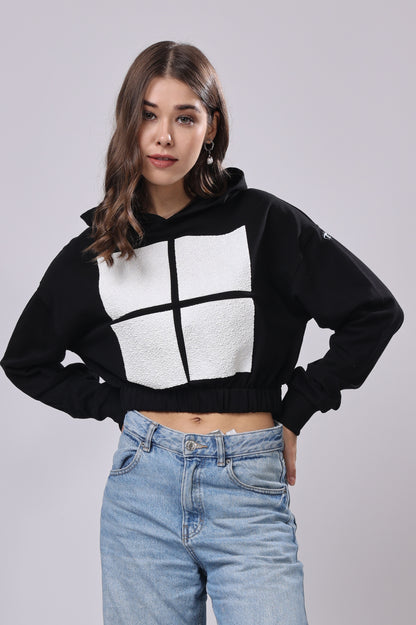 Puff Print Grid Hoodie