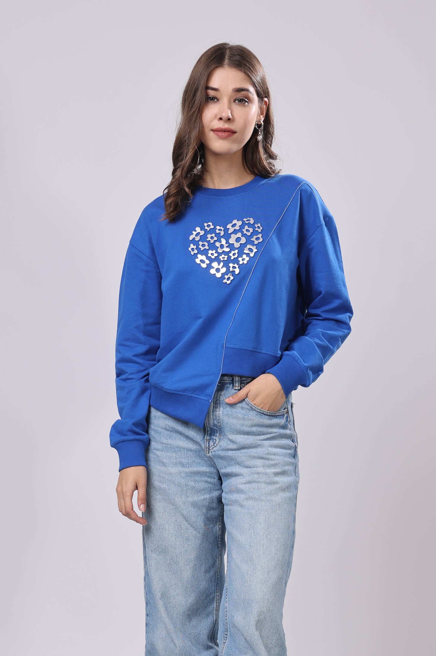 Blue Hearts Embossed Tee