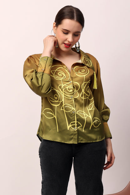 Olive Rose Ombre shirt