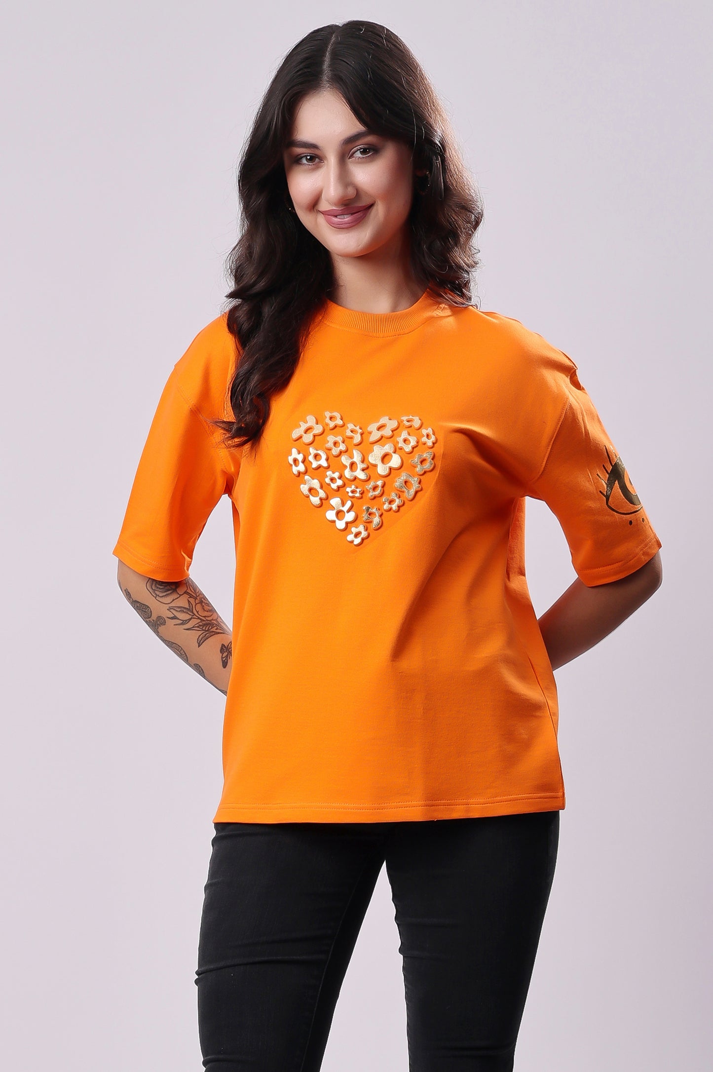 Orange Hearts Tee