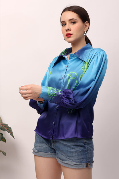 Blue Buddha Ombre Shirt