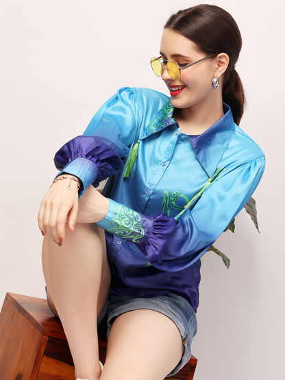 Blue Buddha Ombre Shirt