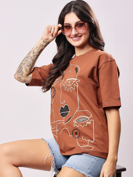 Brown Thinking Tee