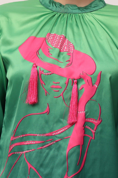 Green lady Ombre Top
