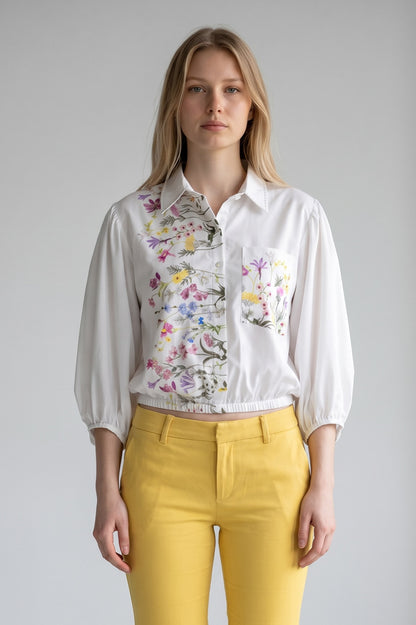 Floral Crop Shirt