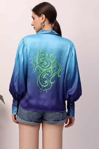 Blue Buddha Ombre Shirt