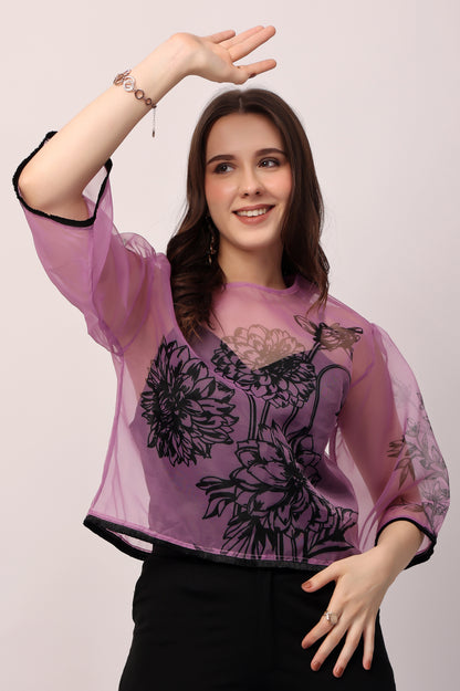 Purple Flora Top