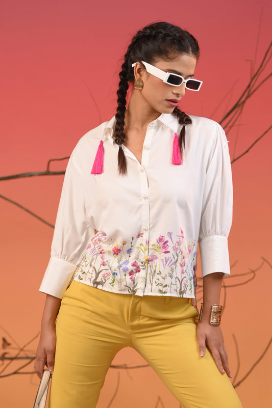 Floral Hi Low Shirt