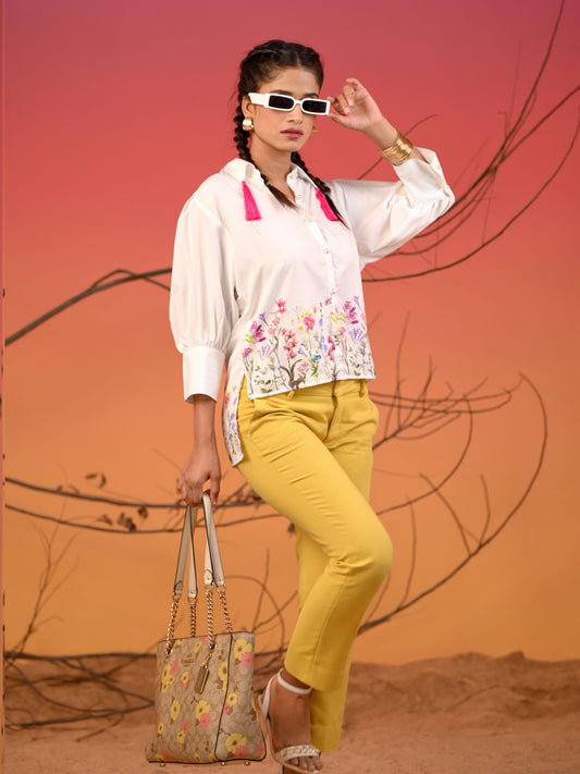 Floral Hi Low Shirt