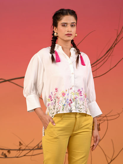 Floral Hi Low Shirt