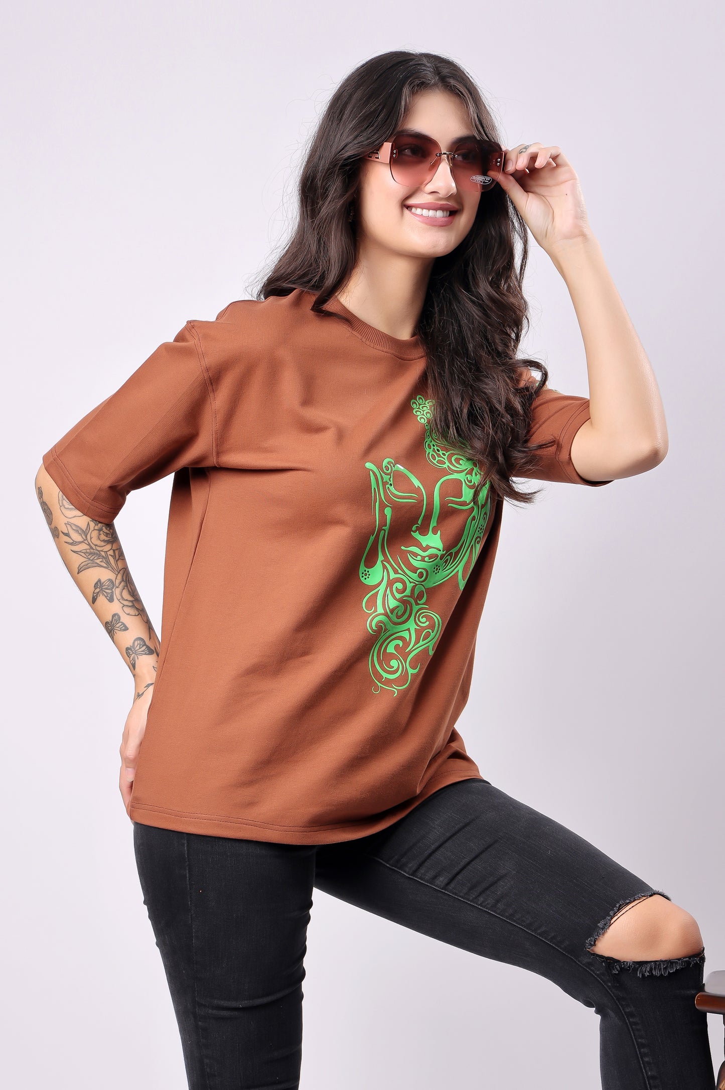 Brown Minimalistic Tee