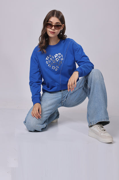 Blue Hearts Embossed Tee