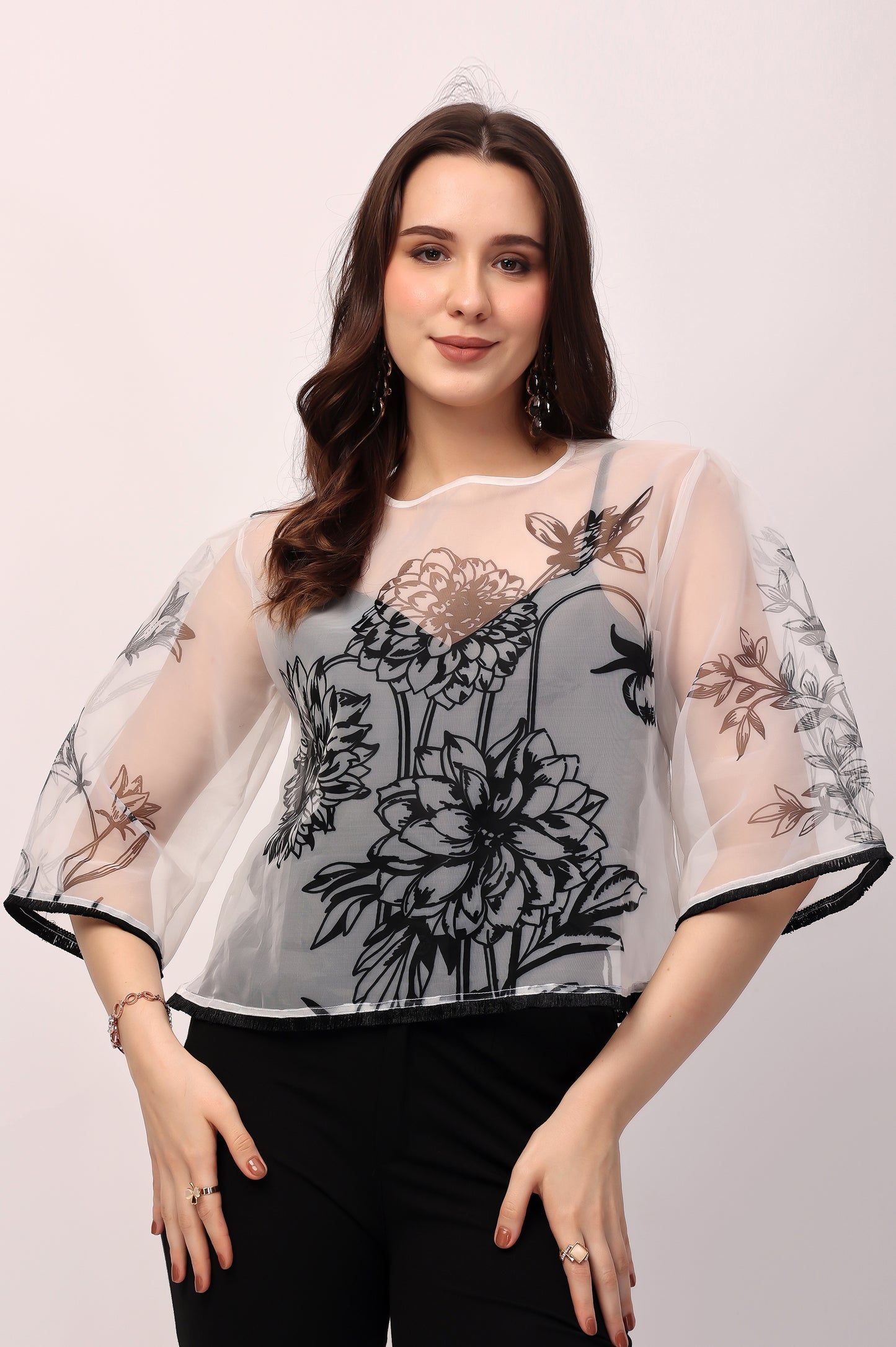 White Flora Top