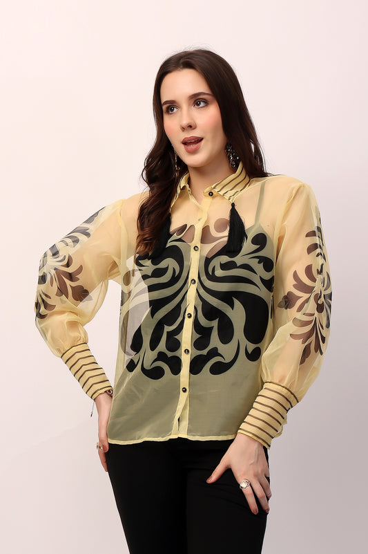 Yellow Motif Shirt