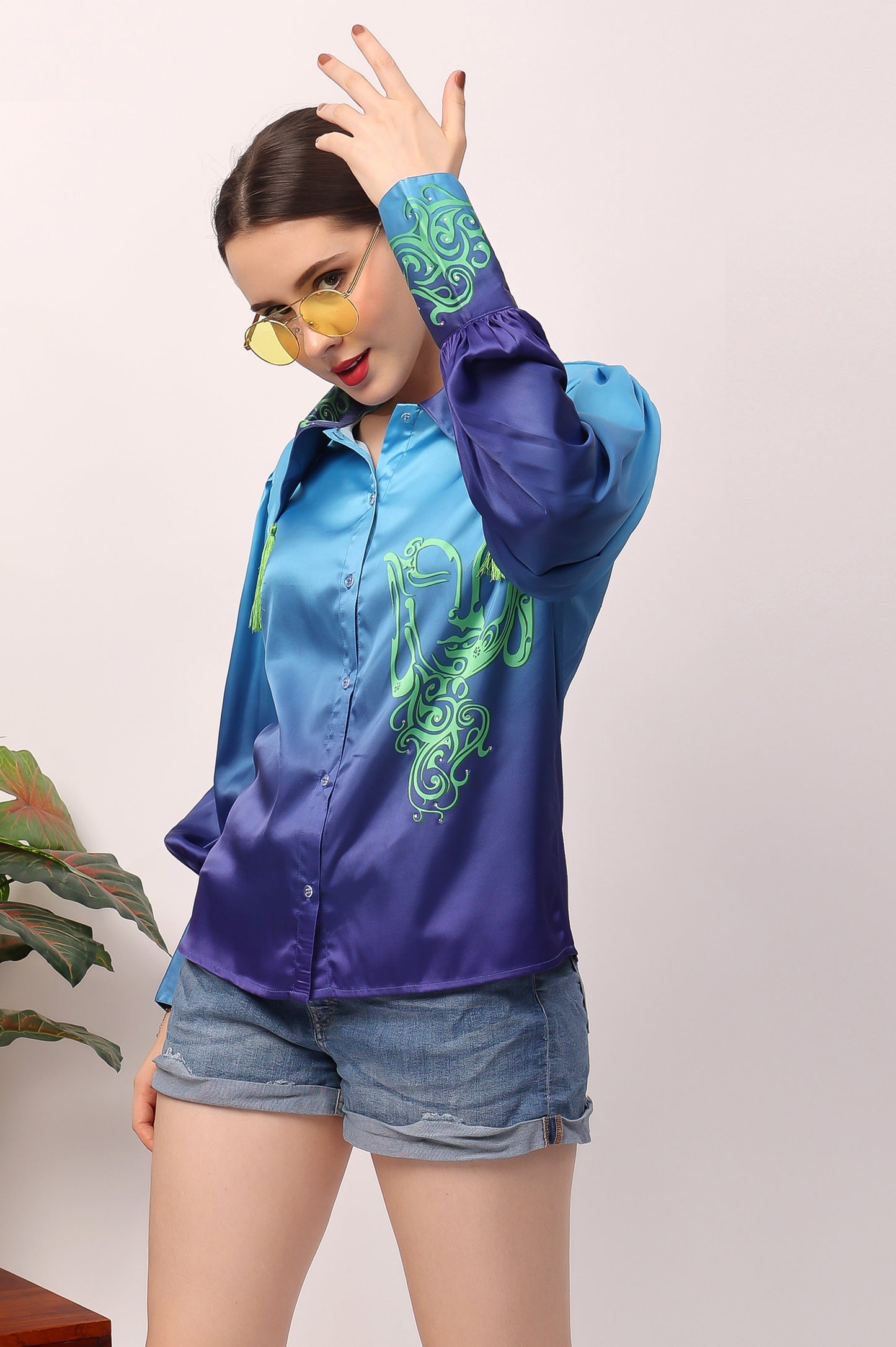 Blue Buddha Ombre Shirt