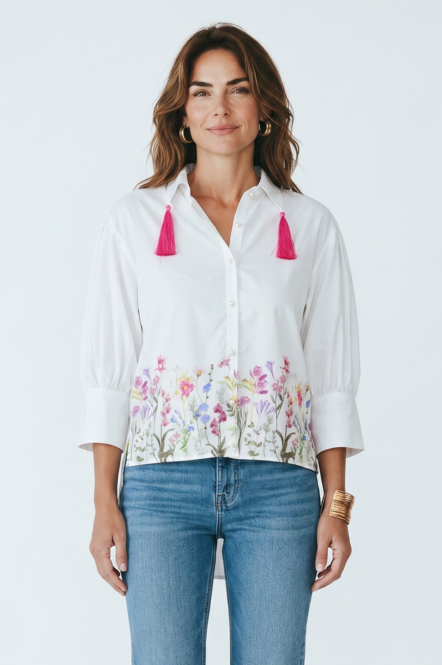 Floral Hi Low Shirt