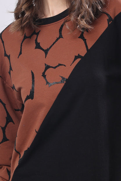 Bead Print Colorblock Tee