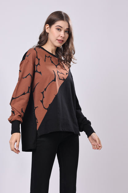 Bead Print Colorblock Tee