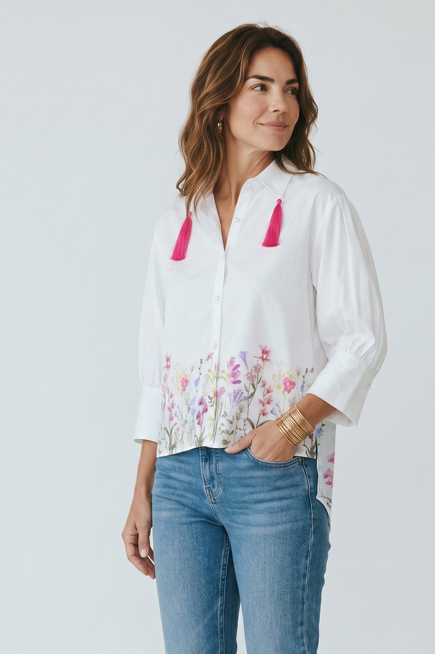 Floral Hi Low Shirt