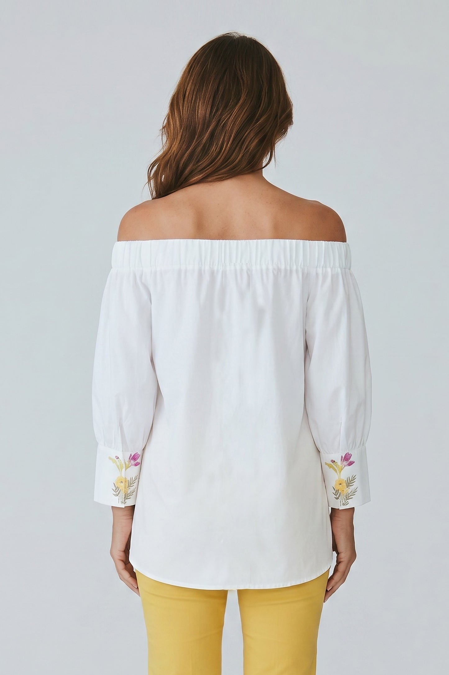 Off Shoulder Floral Shirt