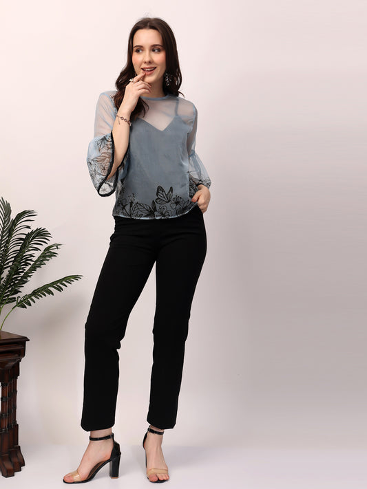 Blue Gardenia Top