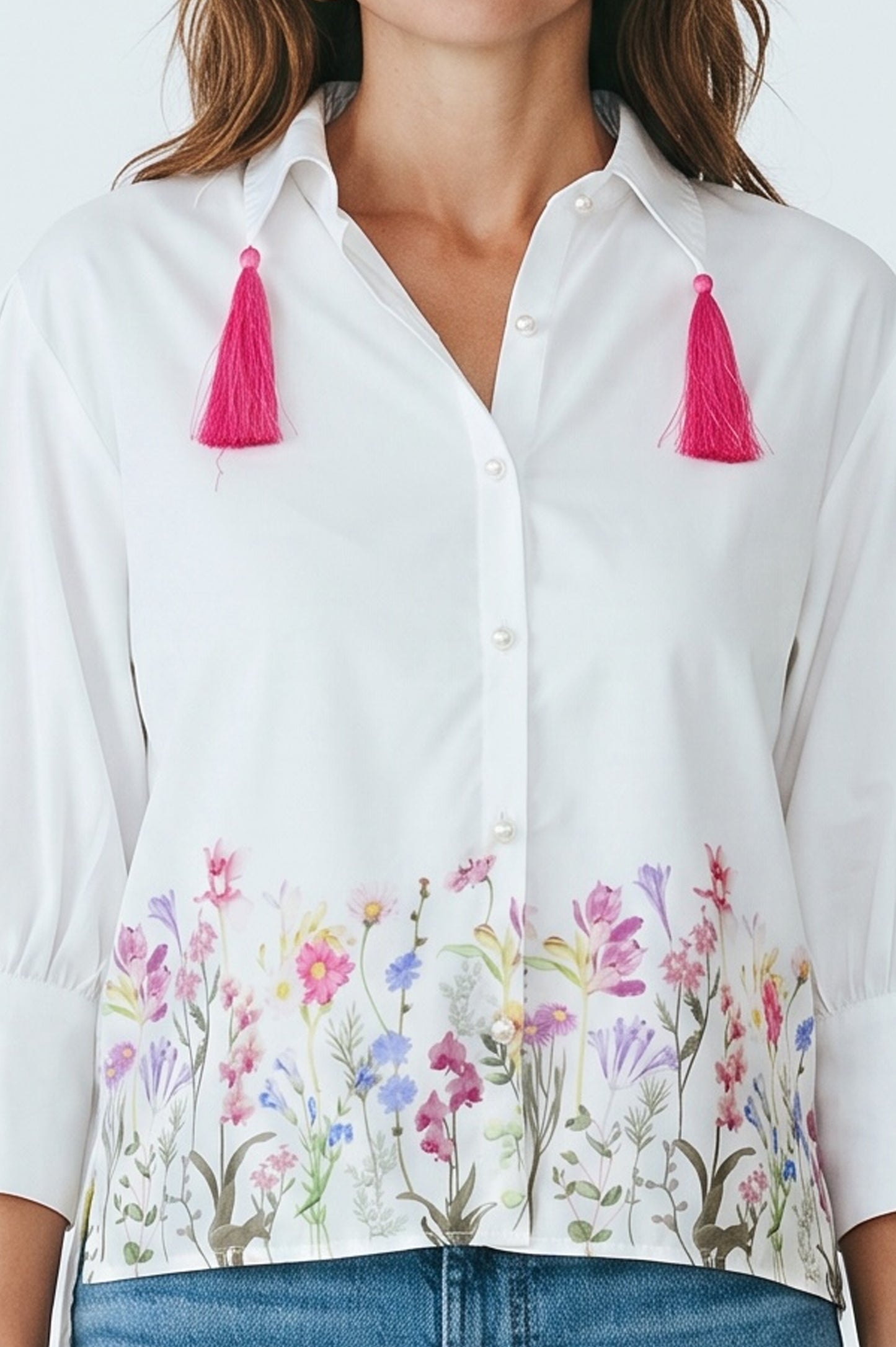 Floral Hi Low Shirt