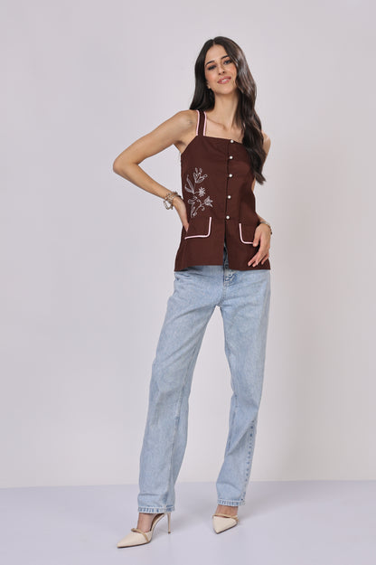 Elegant Strap Top