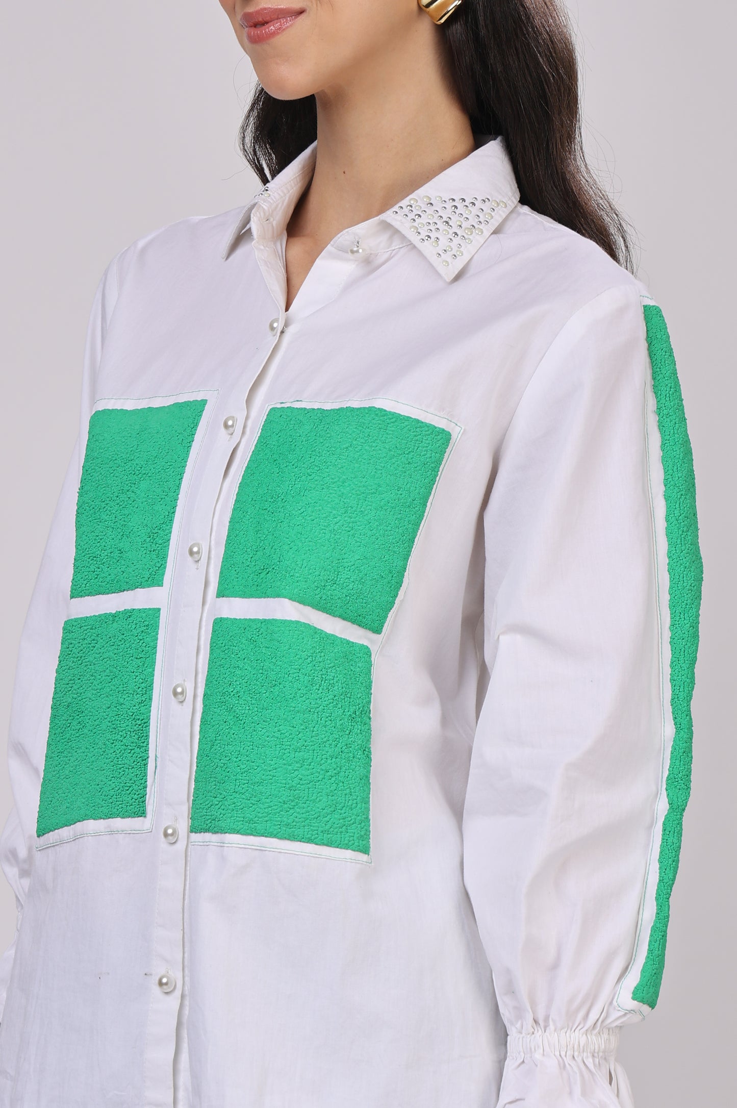 Puff Print Grid Shirt