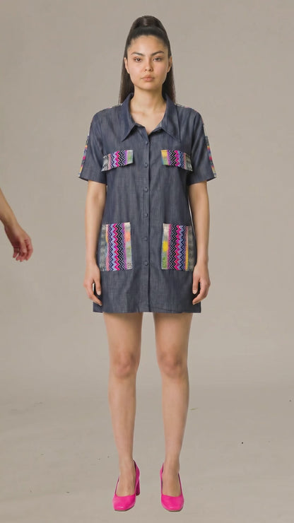 Denim Flare Dress