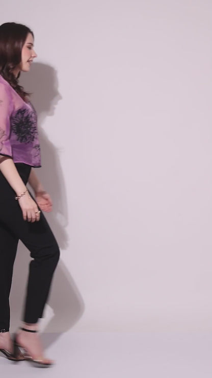 Purple Flora Top